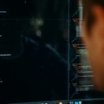 Singer with microphone on stage